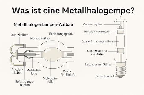 Aufbau einer Halogen-Metalldampflampe