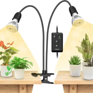 SANSI LED Pflanzenlampe mit Timerfunktion und Doppelschwanenhals