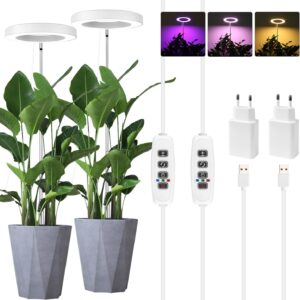 Energiesparende Pflanzenlampe mit Timerfunktion für große Zimmerpflanzen